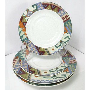 Lot of 4 Mikasa Studio Nova Creole HG 277 2 Soup Bowls & 2 Saucers Replacements